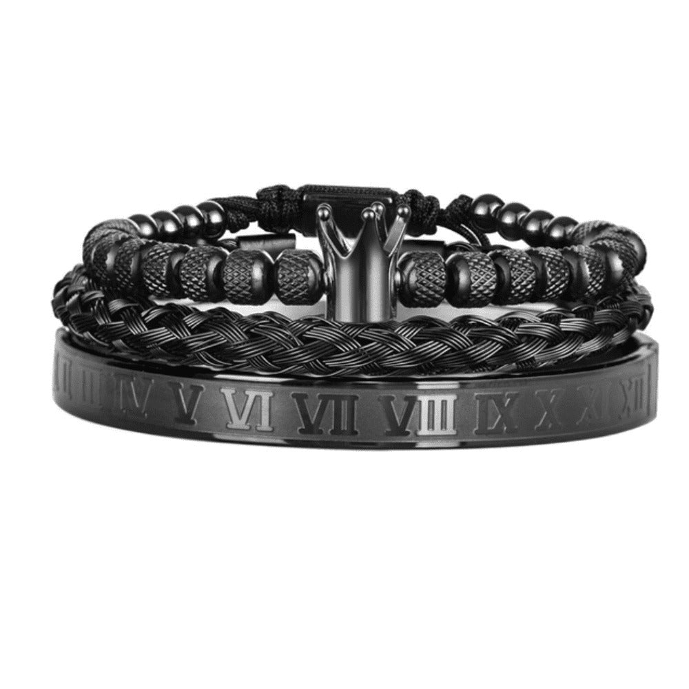 Kit 3 Pulseiras Masculinas King