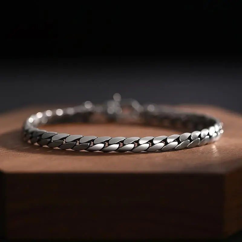 Pulseira Masculina de Prata Esterlina