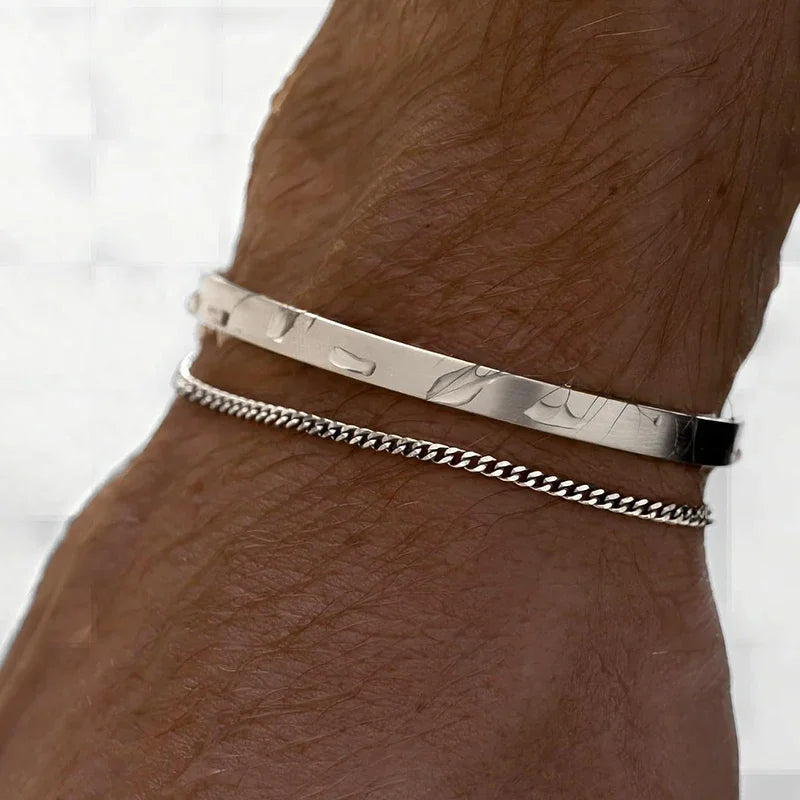 Pulseira Masculina de Banhada a Ouro 14K