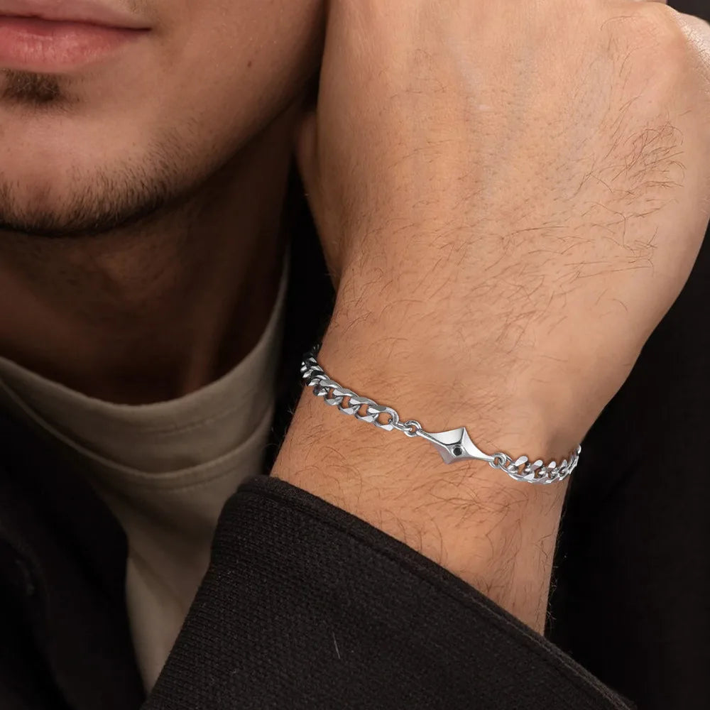 Pulseira Masculina Star de Aço Inoxidável