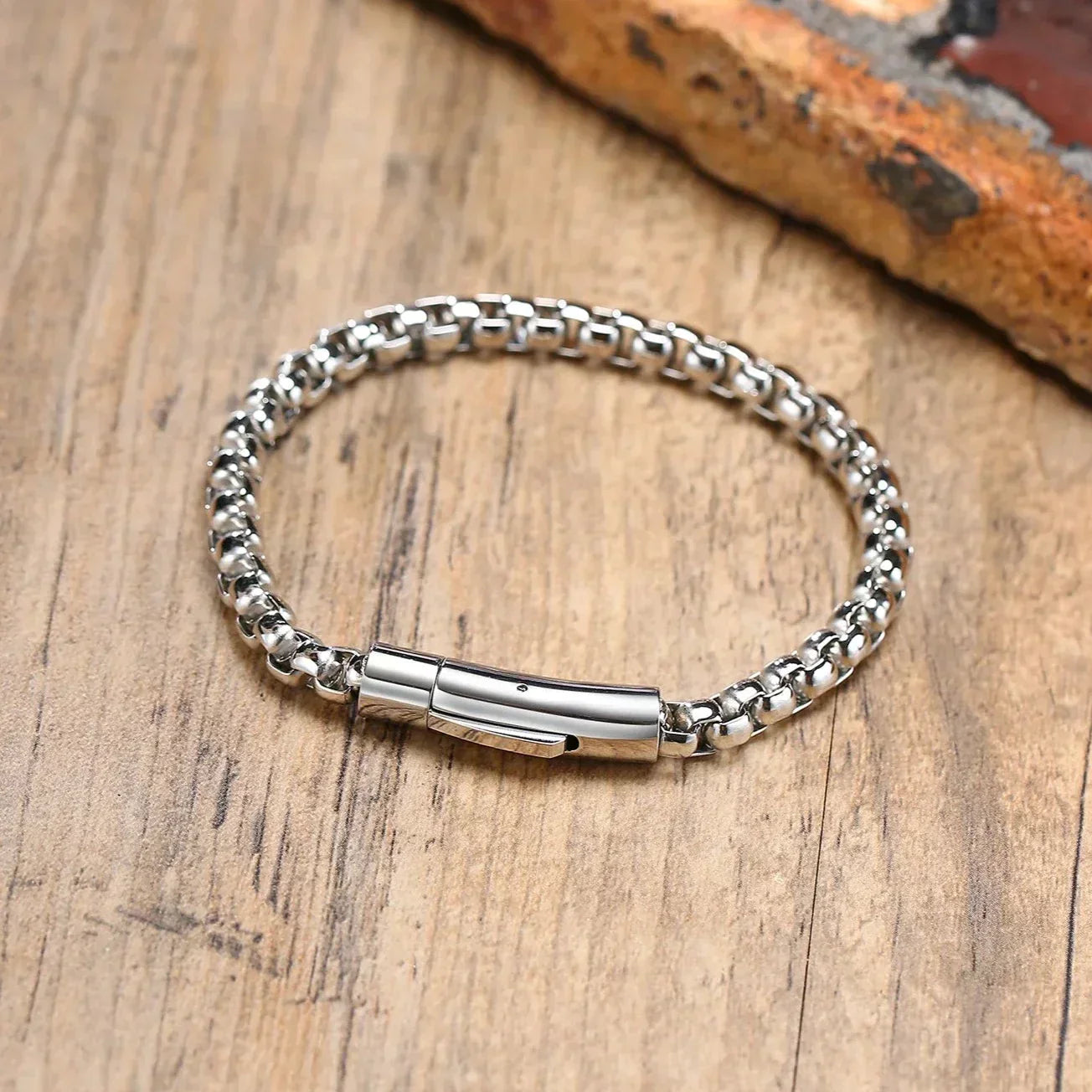 Pulseira Masculino Prateada