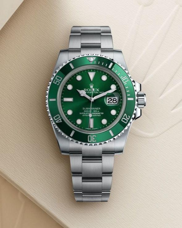 Relógio de luxo masculino Submariner 'Hulk'