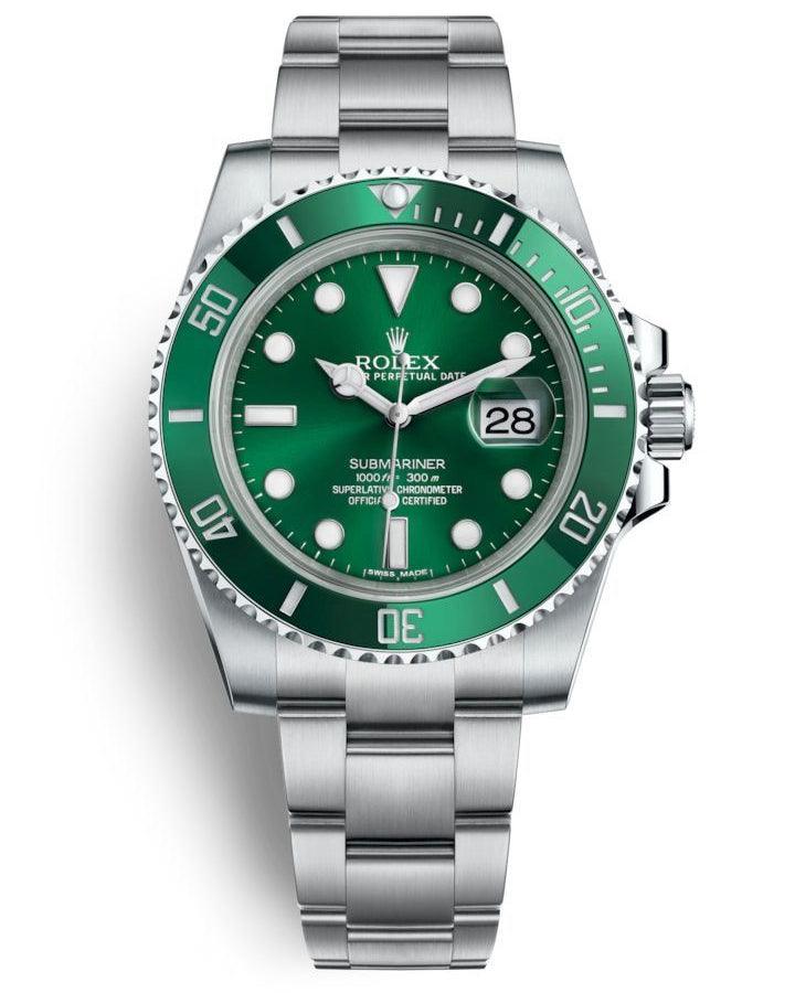Relógio de luxo masculino Submariner 'Hulk'