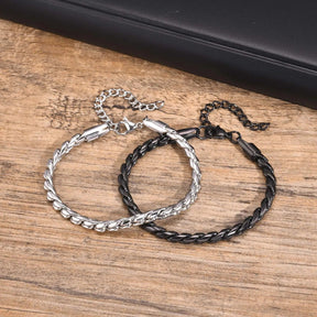 Pulseira Masculina Snake em Aço Inoxidável